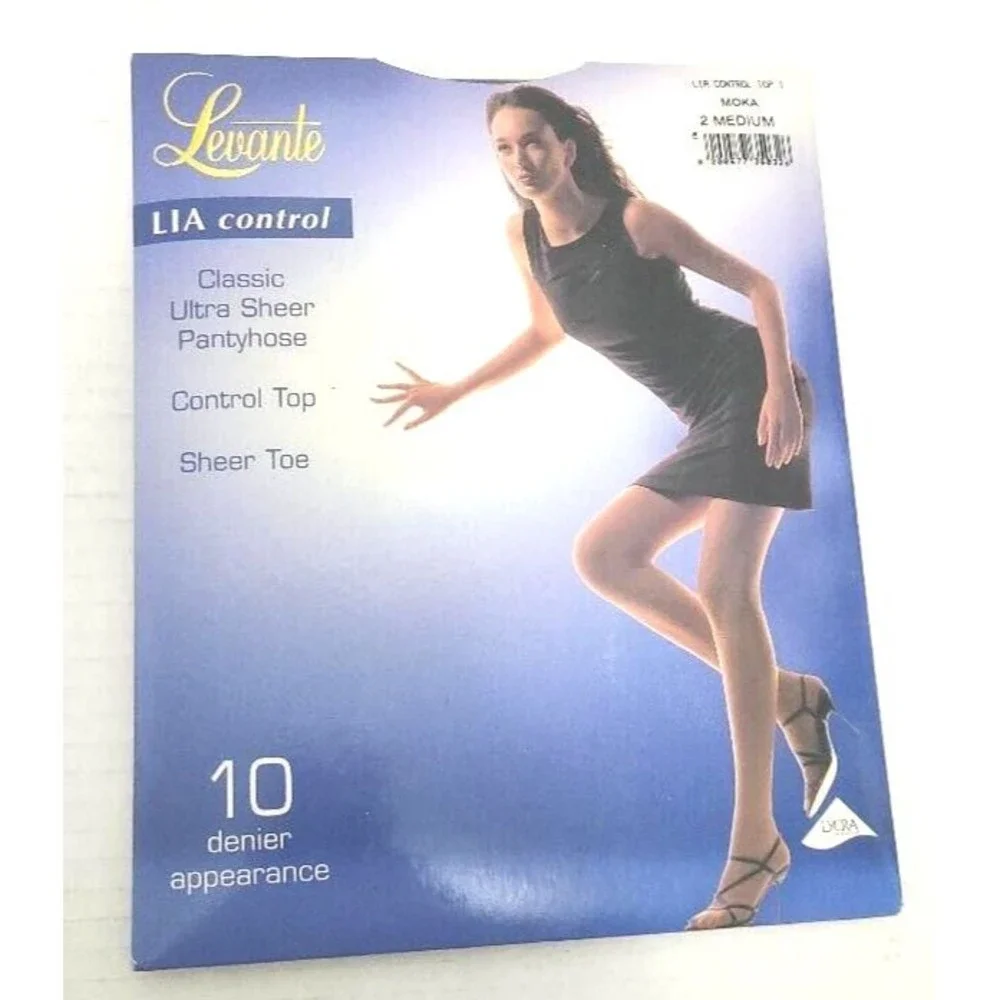 LEVANTE LOT of 3 LIA CONTROL TOP 2 MEDIUM CLASSIC ULTRA SHEER PANTYHOSE …